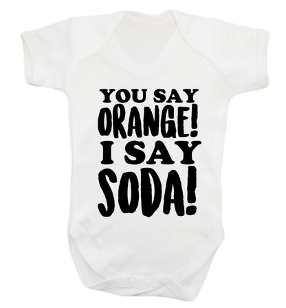 You say orange I say soda! Baby Vest white 18-24 months