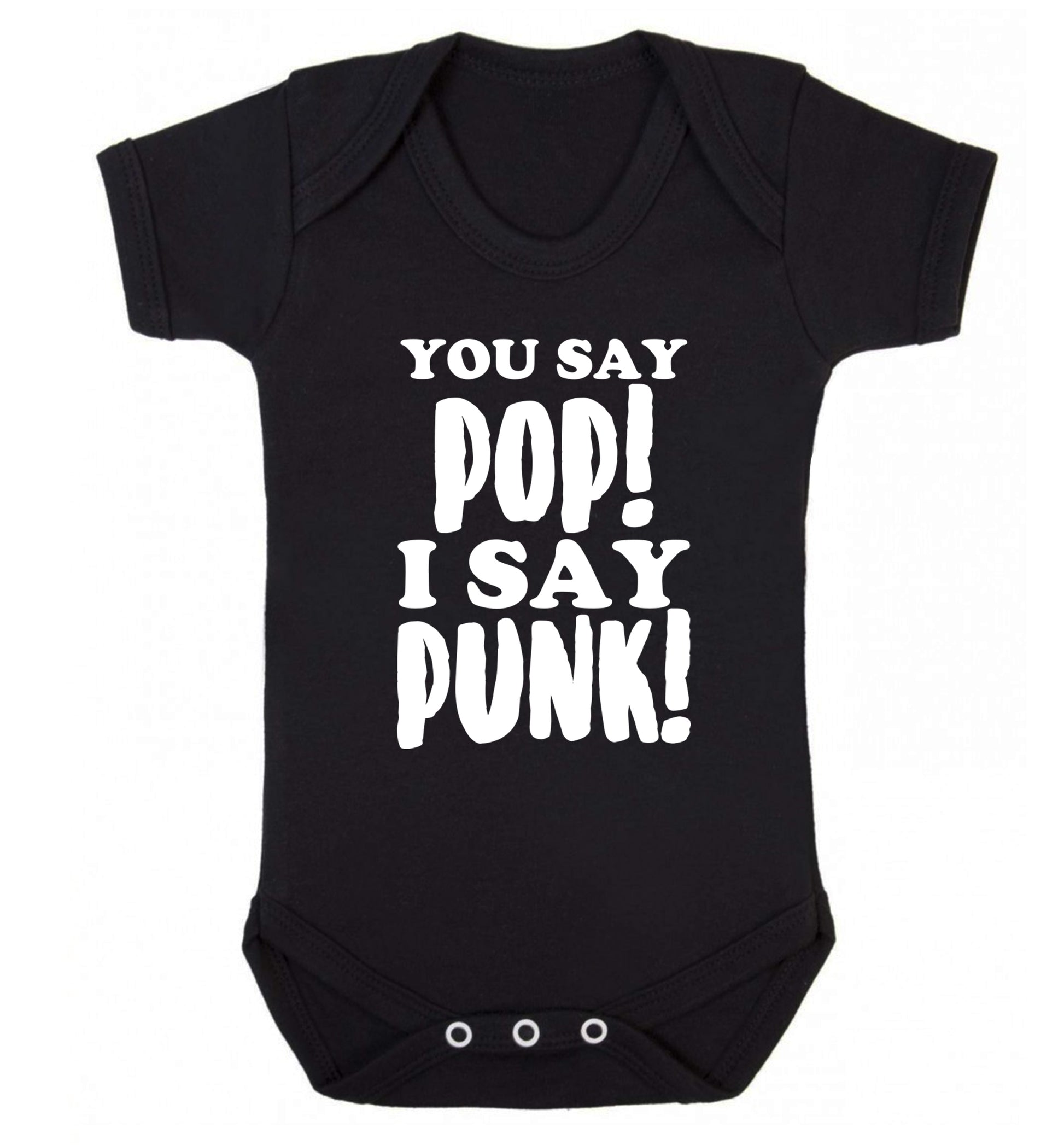 You say pop I say punk! Baby Vest black 18-24 months