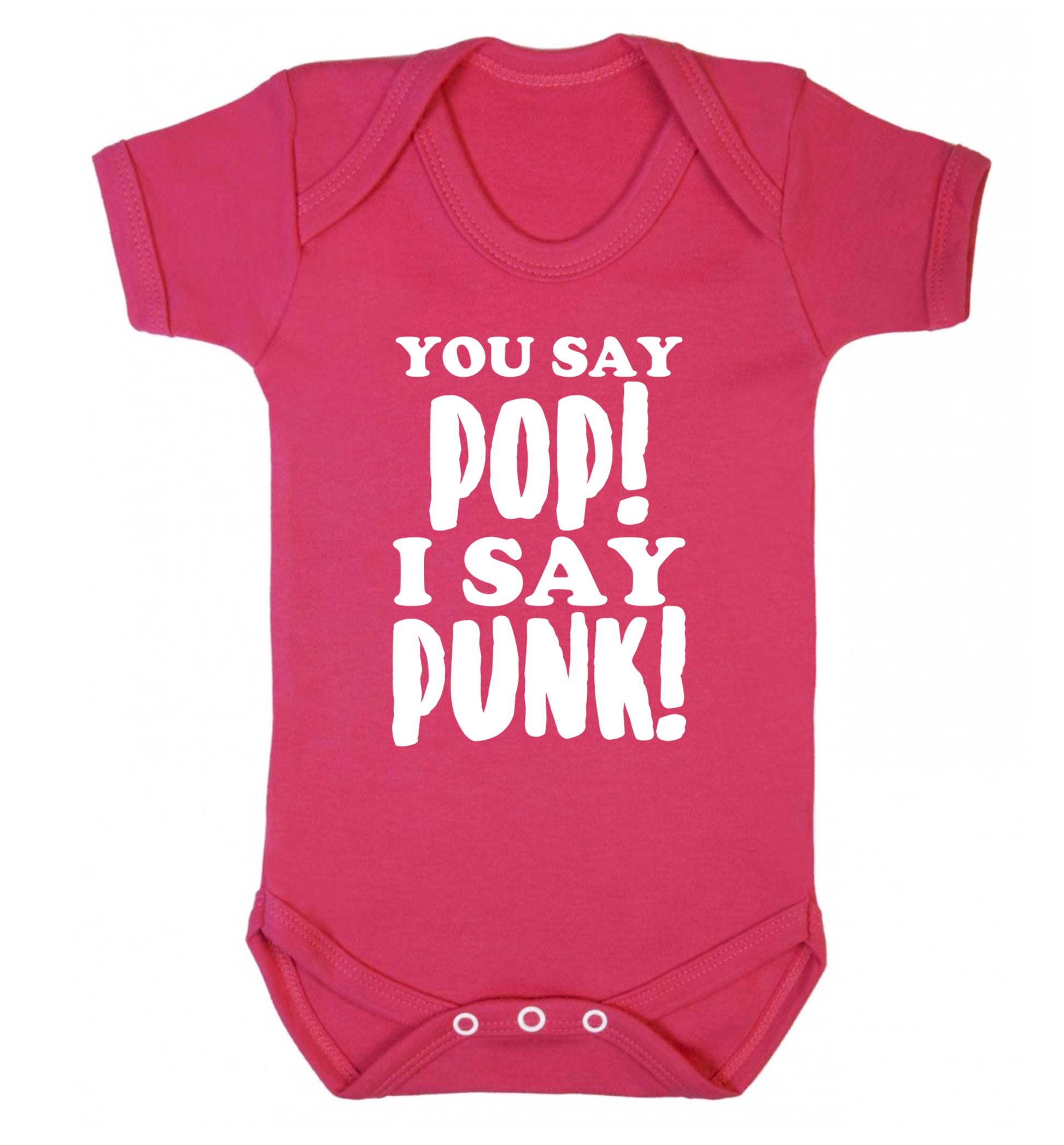 You say pop I say punk! Baby Vest dark pink 18-24 months