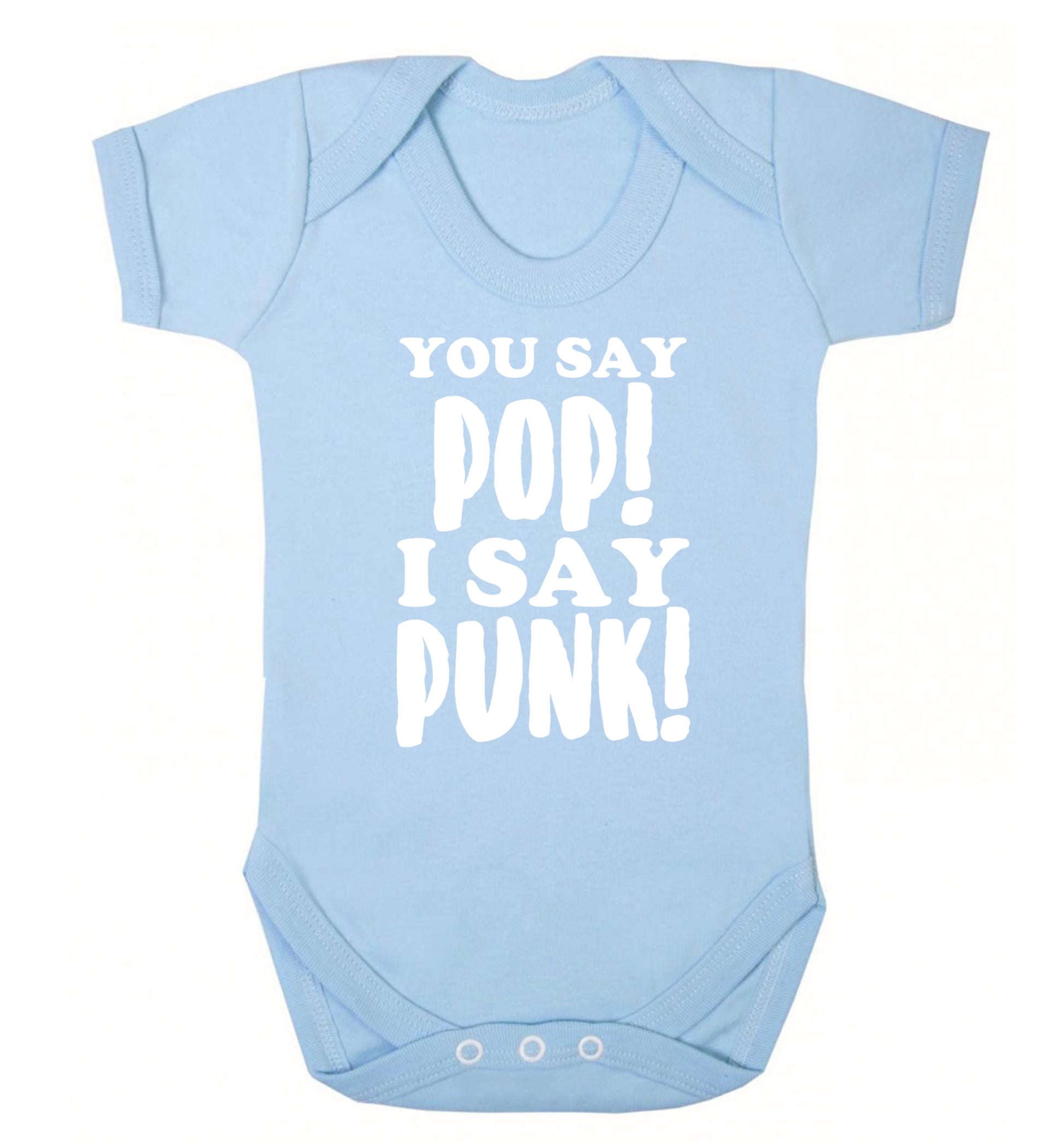 You say pop I say punk! Baby Vest pale blue 18-24 months