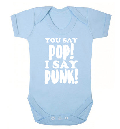 You say pop I say punk! Baby Vest pale blue 18-24 months