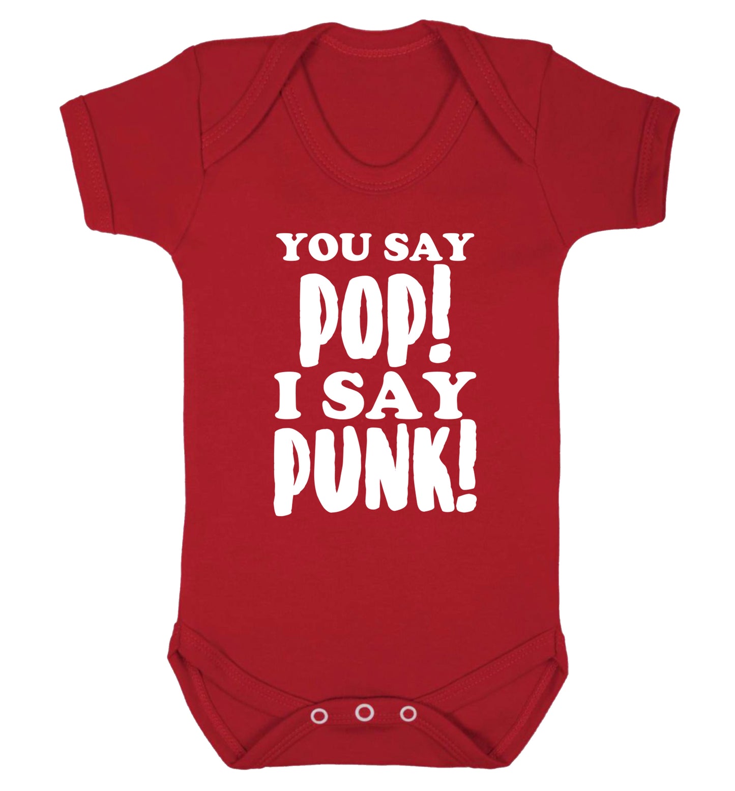 You say pop I say punk! Baby Vest red 18-24 months
