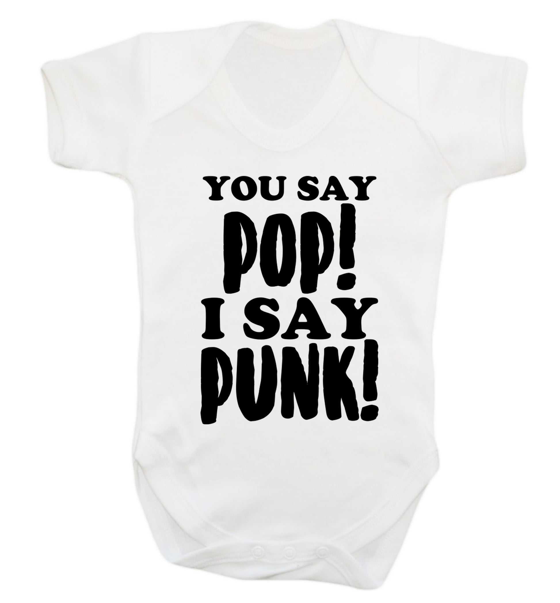 You say pop I say punk! Baby Vest white 18-24 months