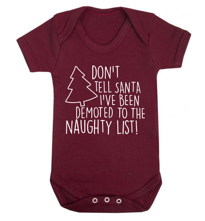 Someone call santa I've been promoted to the naughty list! Baby Vest maroon 18-24 months