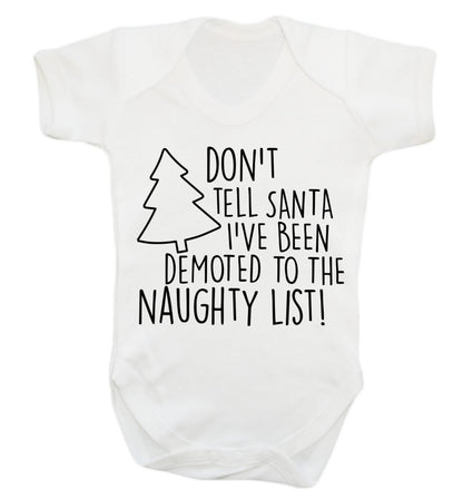 Someone call santa I've been promoted to the naughty list! Baby Vest white 18-24 months