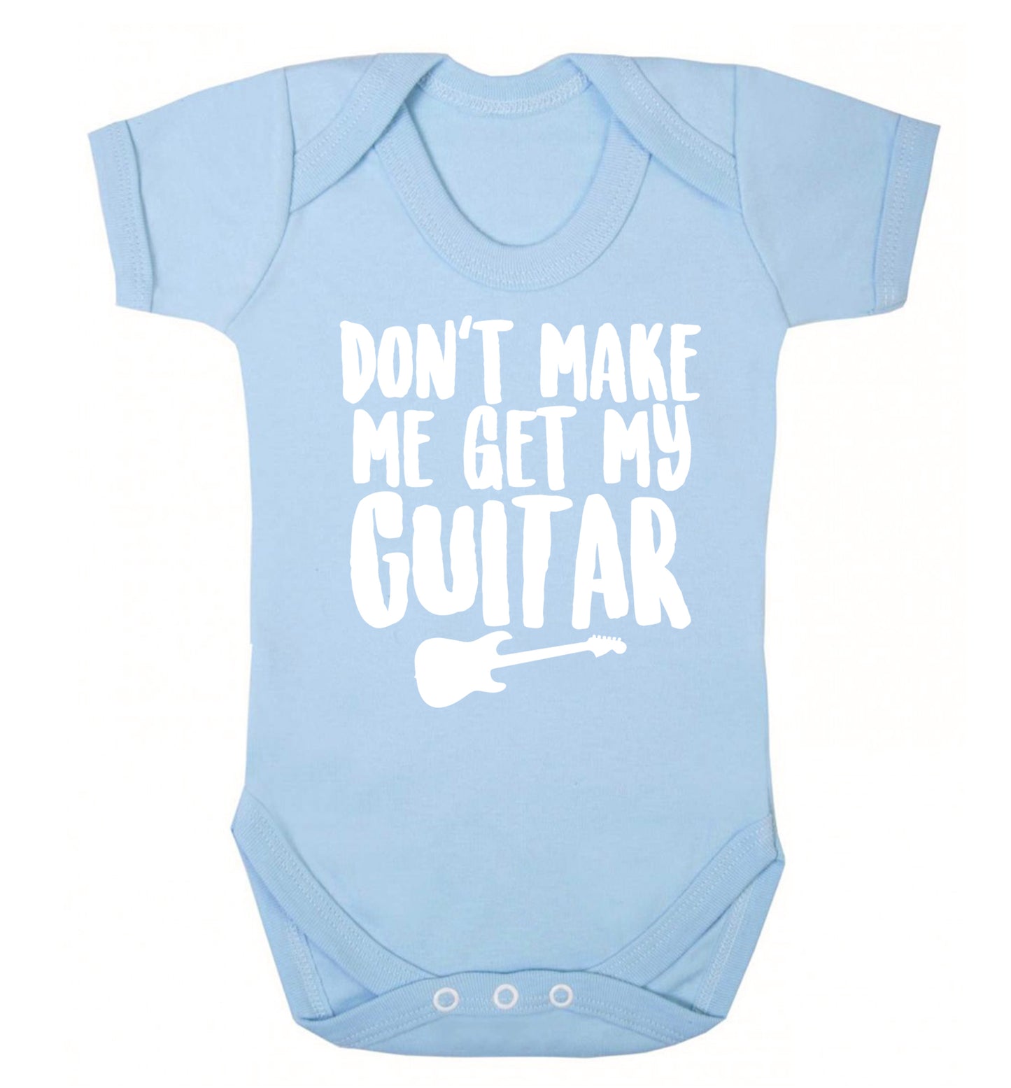 Don't make me get my guitar Baby Vest pale blue 18-24 months