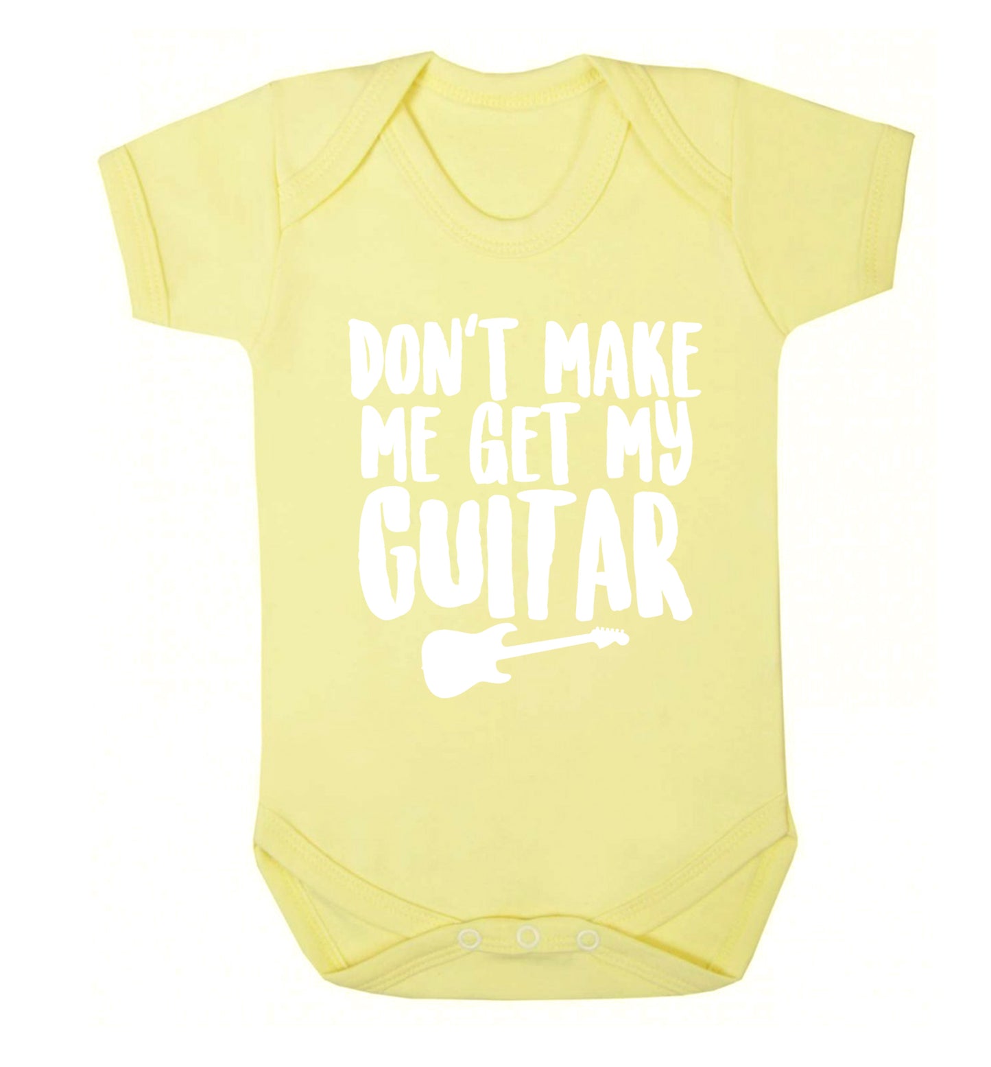 Don't make me get my guitar Baby Vest pale yellow 18-24 months