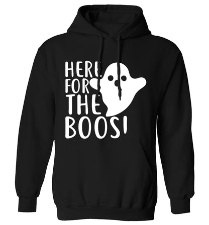 Here for the boos adults unisex black hoodie 2XL