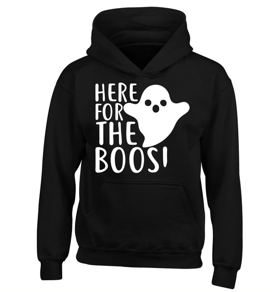 Here for the boos children's black hoodie 12-14 Years