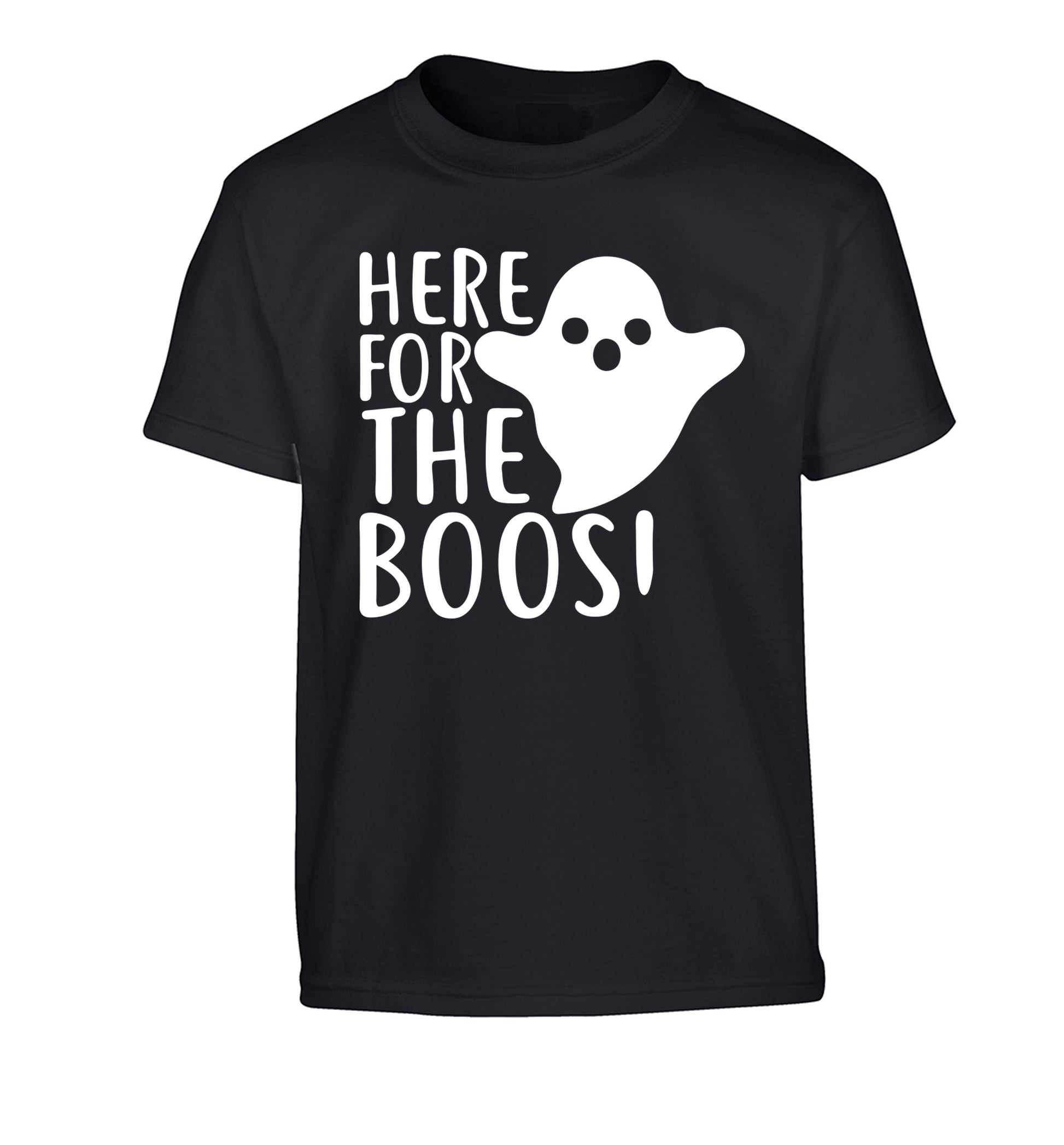 Here for the boos Children's black Tshirt 12-14 Years