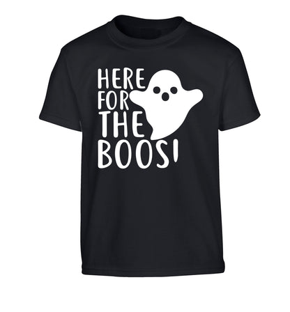 Here for the boos Children's black Tshirt 12-14 Years