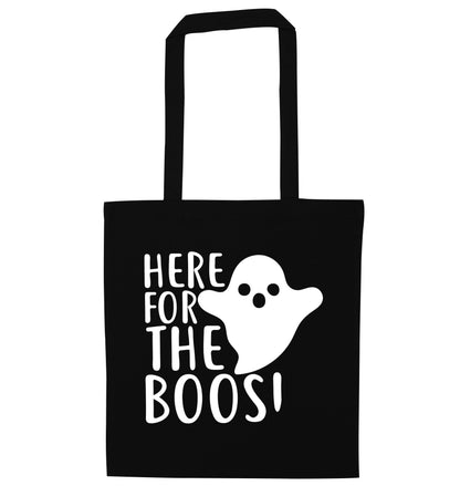 Here for the boos black tote bag