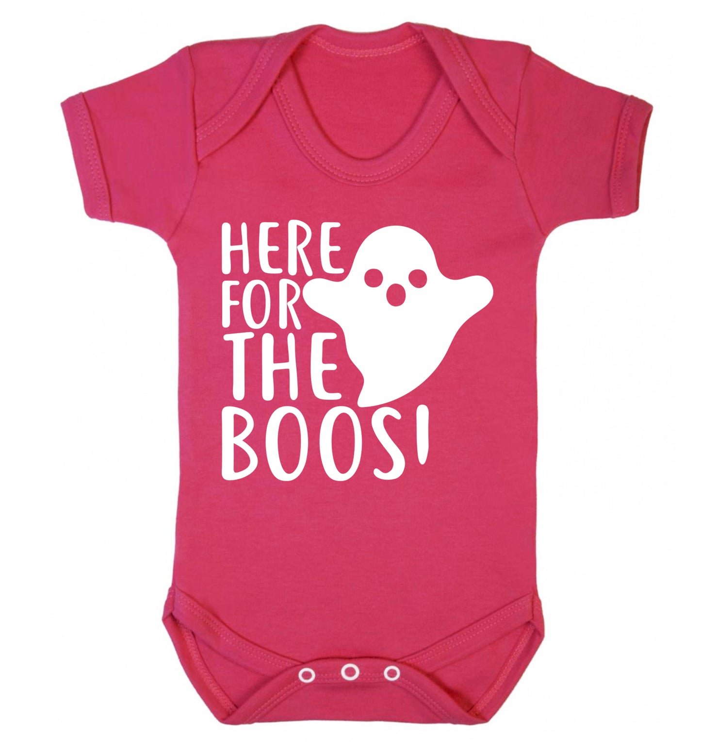 Here for the boos Baby Vest dark pink 18-24 months