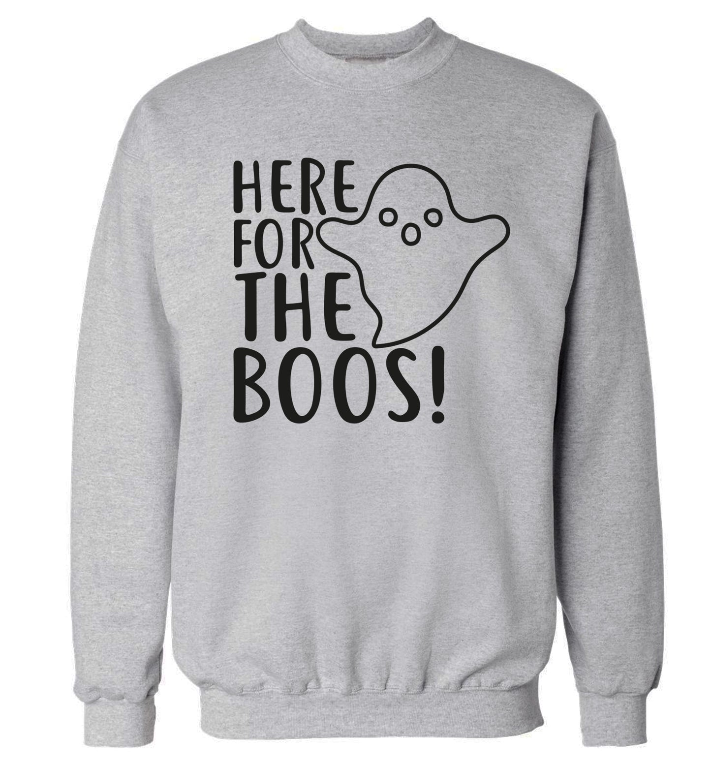 Here for the boos Adult's unisex grey Sweater 2XL