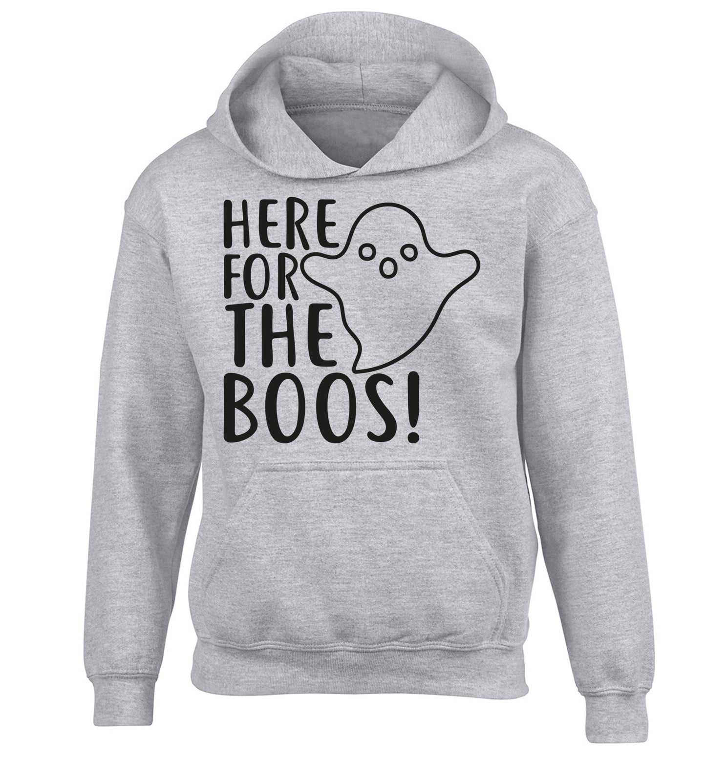 Here for the boos children's grey hoodie 12-14 Years