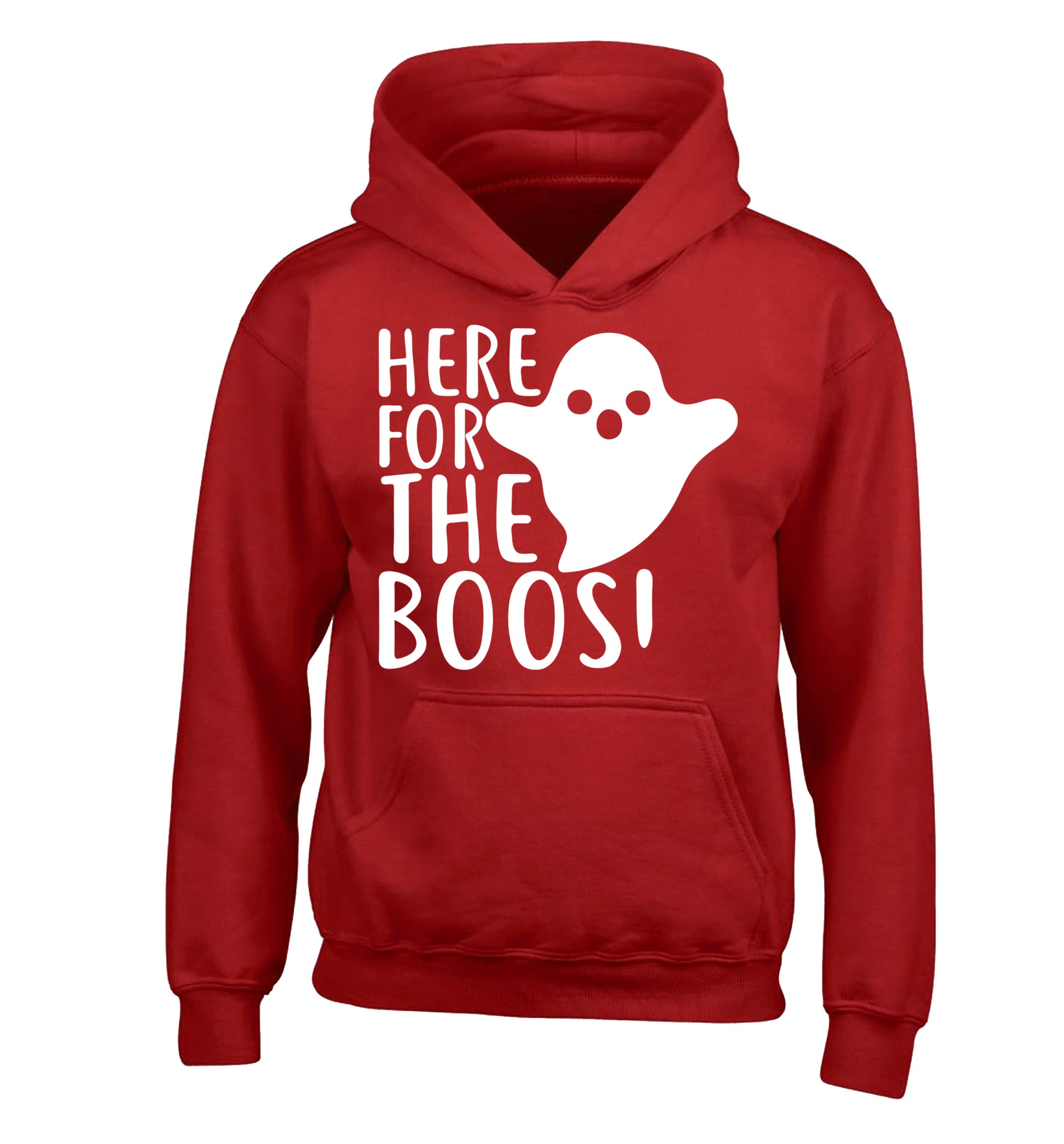 Here for the boos children's red hoodie 12-14 Years