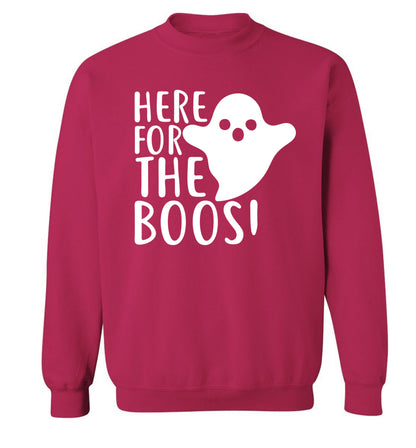 Here for the boos Adult's unisex pink Sweater 2XL