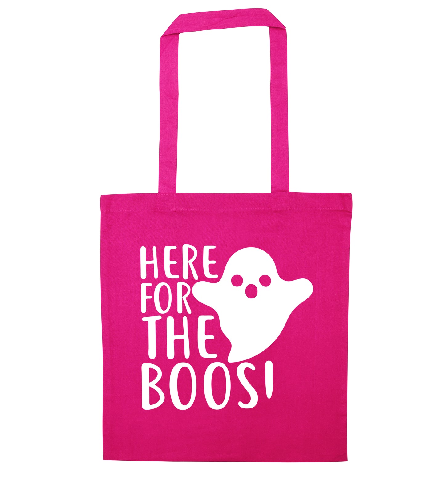 Here for the boos pink tote bag