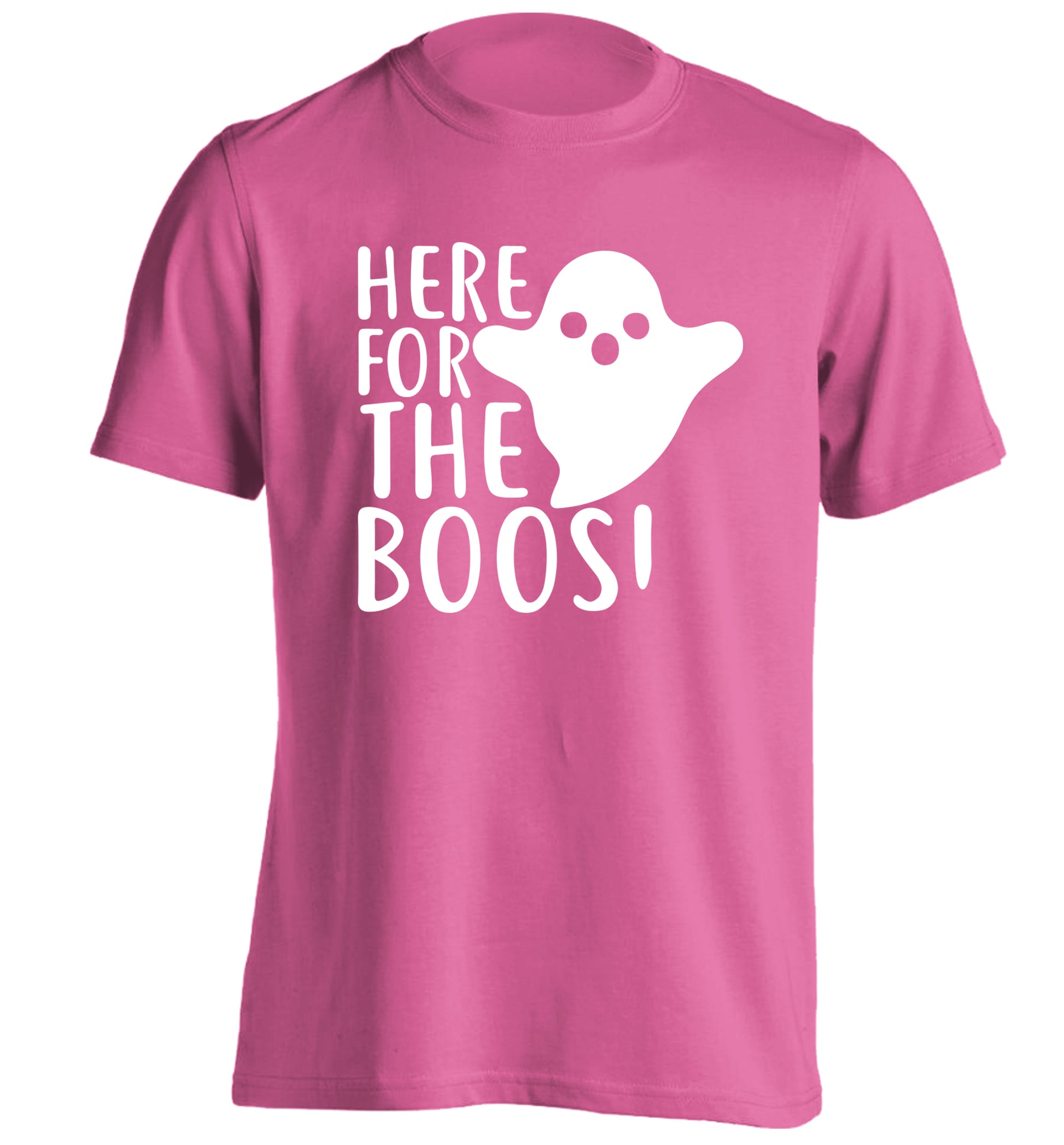 Here for the boos adults unisex pink Tshirt 2XL