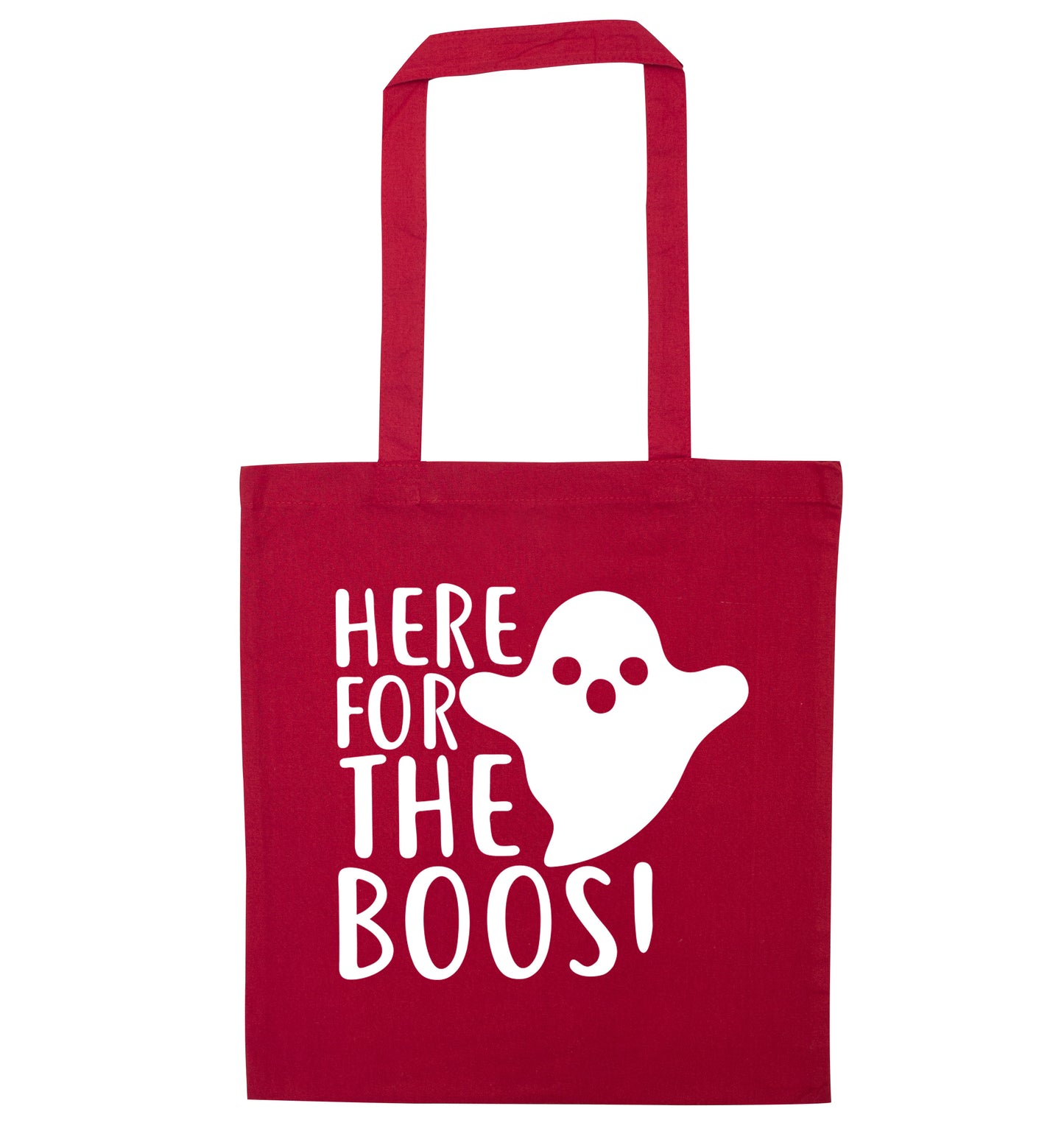 Here for the boos red tote bag