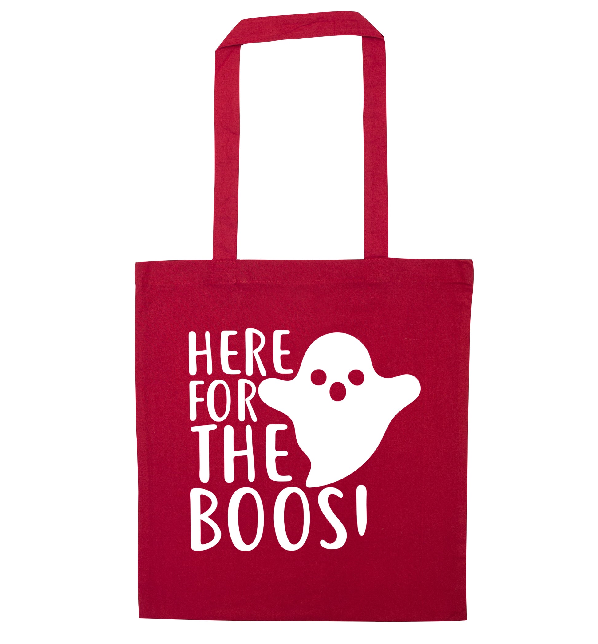 Here for the boos red tote bag