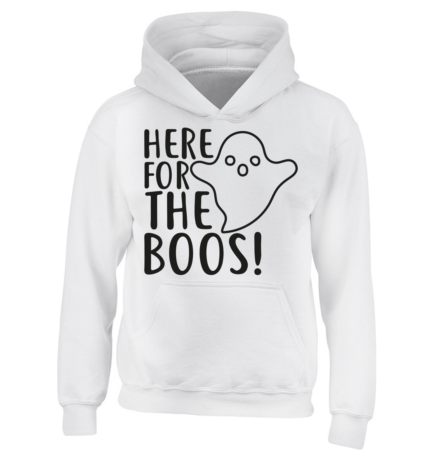 Here for the boos children's white hoodie 12-14 Years