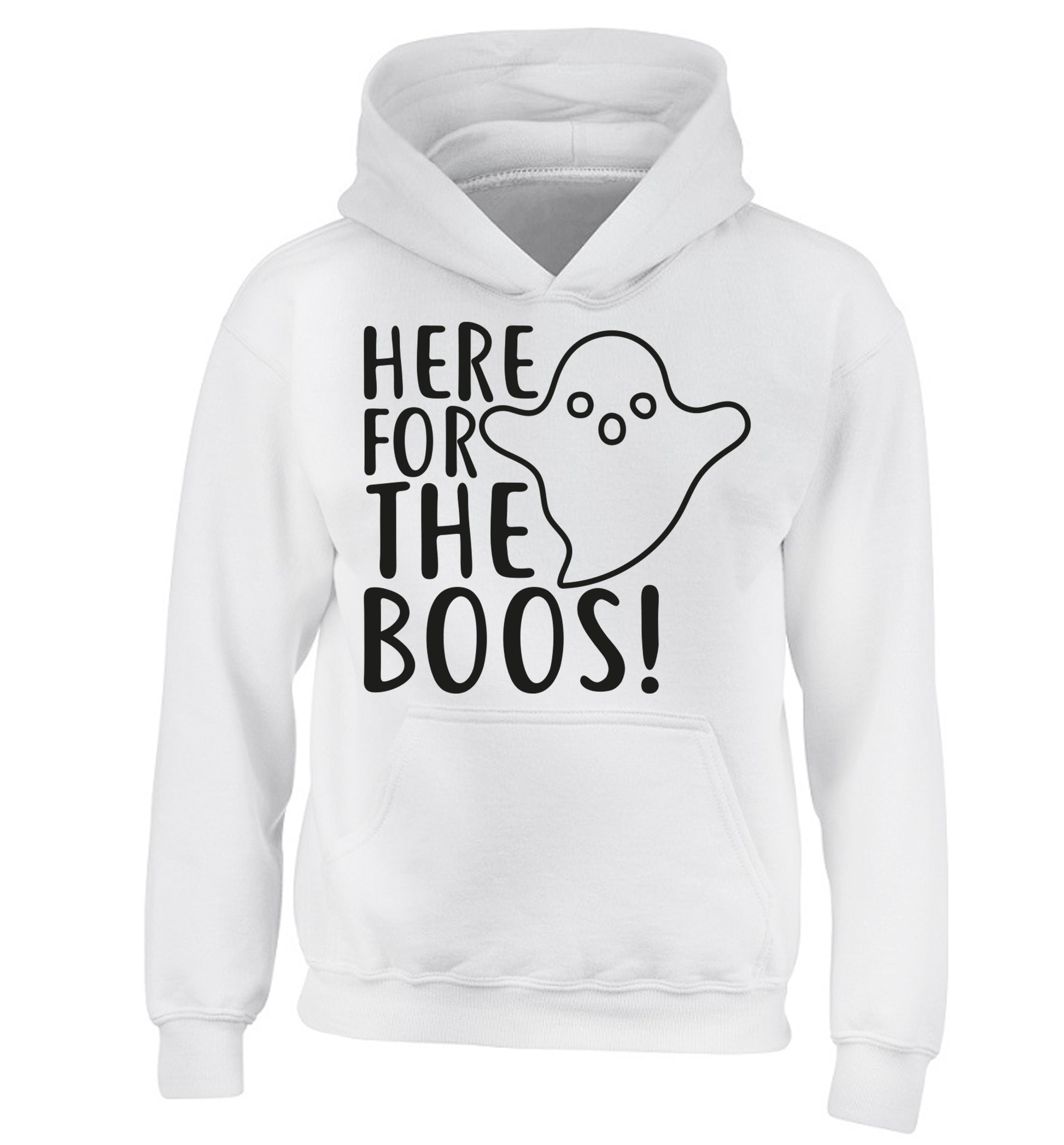 Here for the boos children's white hoodie 12-14 Years