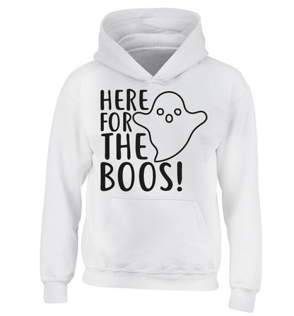 Here for the boos children's white hoodie 12-14 Years