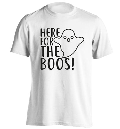 Here for the boos adults unisex white Tshirt 2XL
