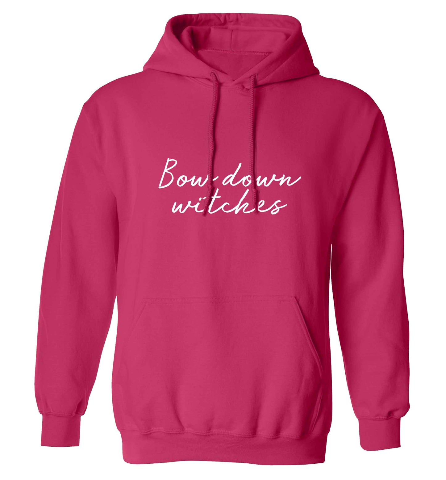 Bow down witches adults unisex pink hoodie 2XL