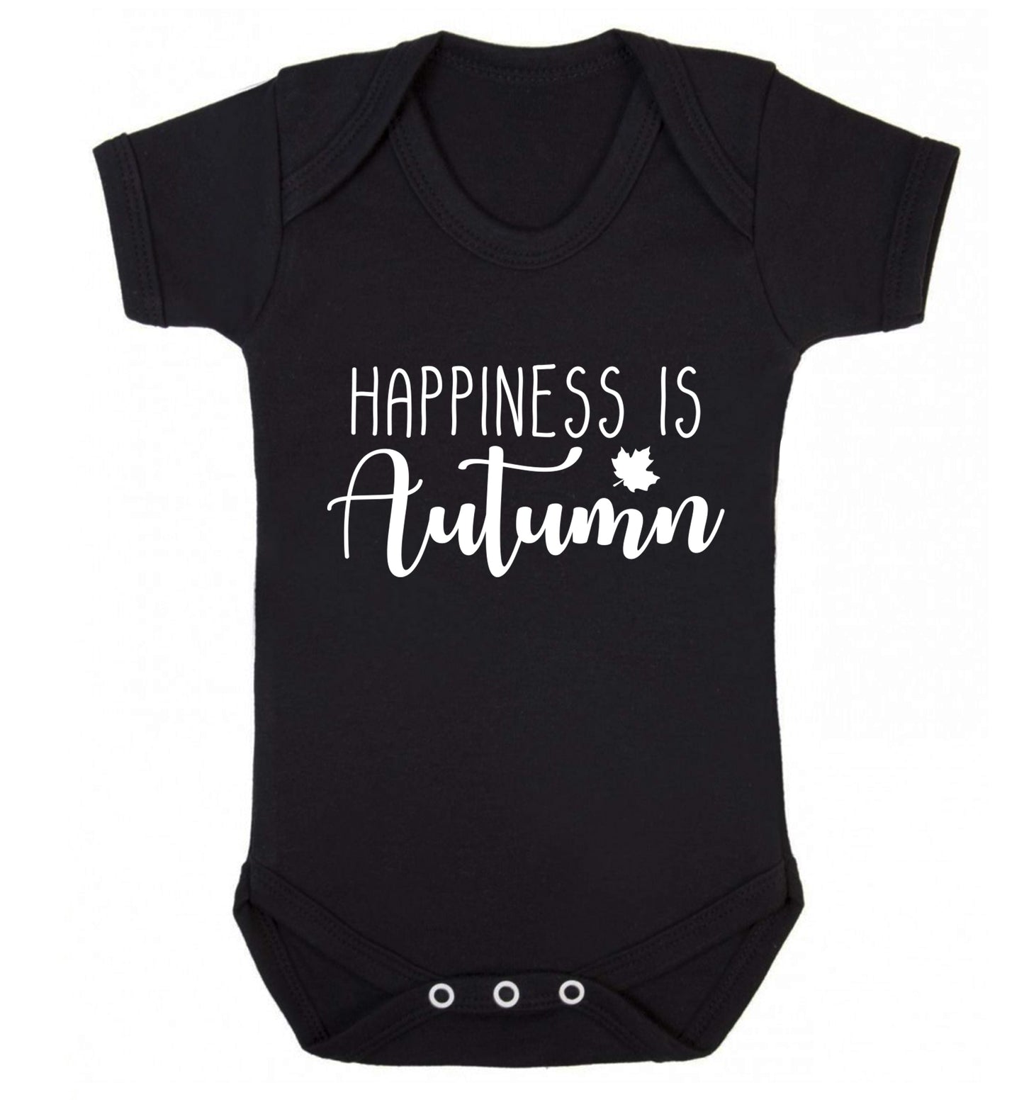 Happiness is autumn Baby Vest black 18-24 months