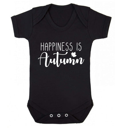 Happiness is autumn Baby Vest black 18-24 months