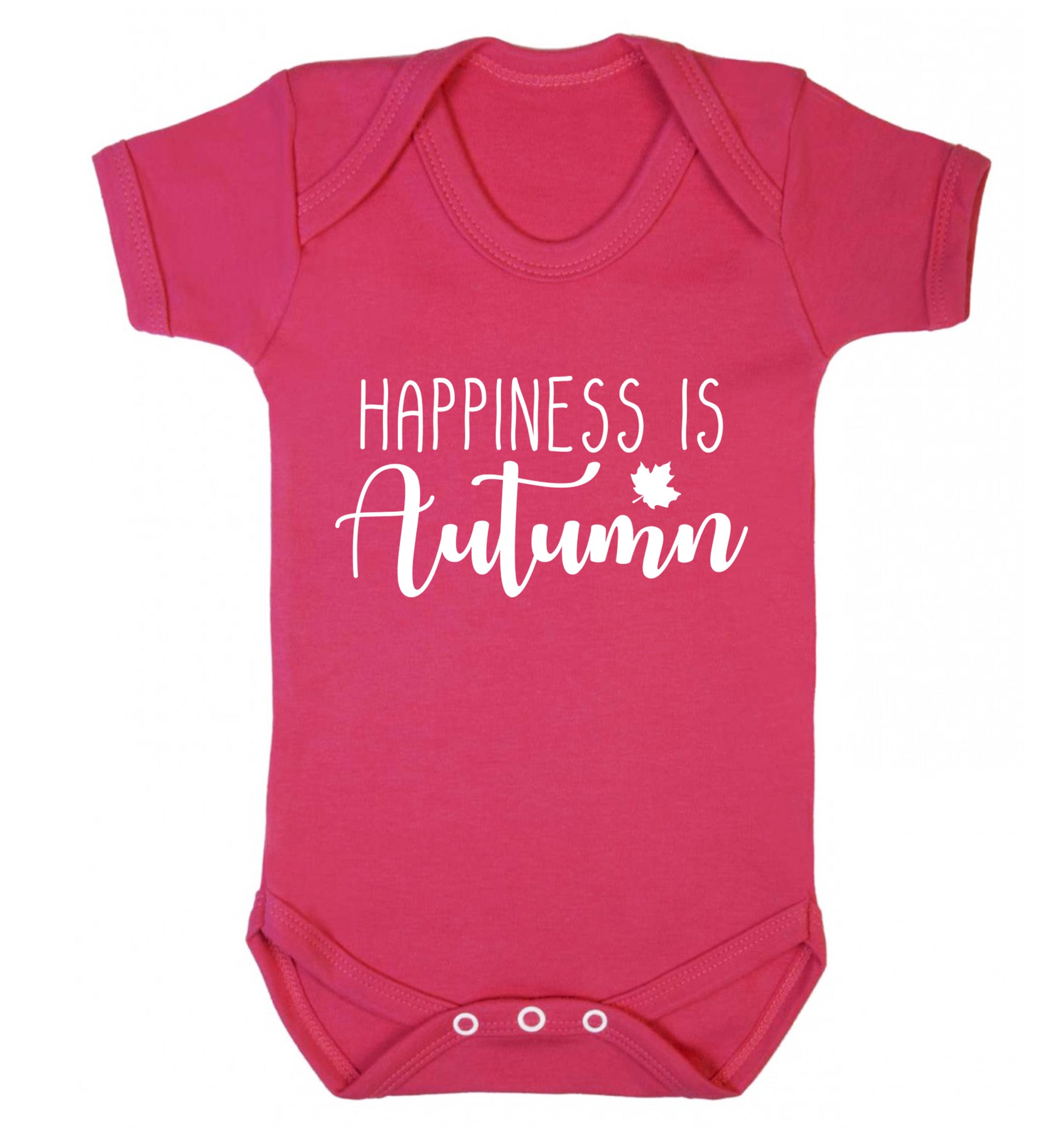 Happiness is autumn Baby Vest dark pink 18-24 months