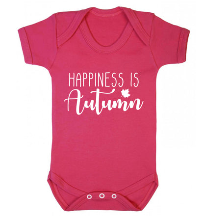 Happiness is autumn Baby Vest dark pink 18-24 months
