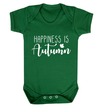 Happiness is autumn Baby Vest green 18-24 months