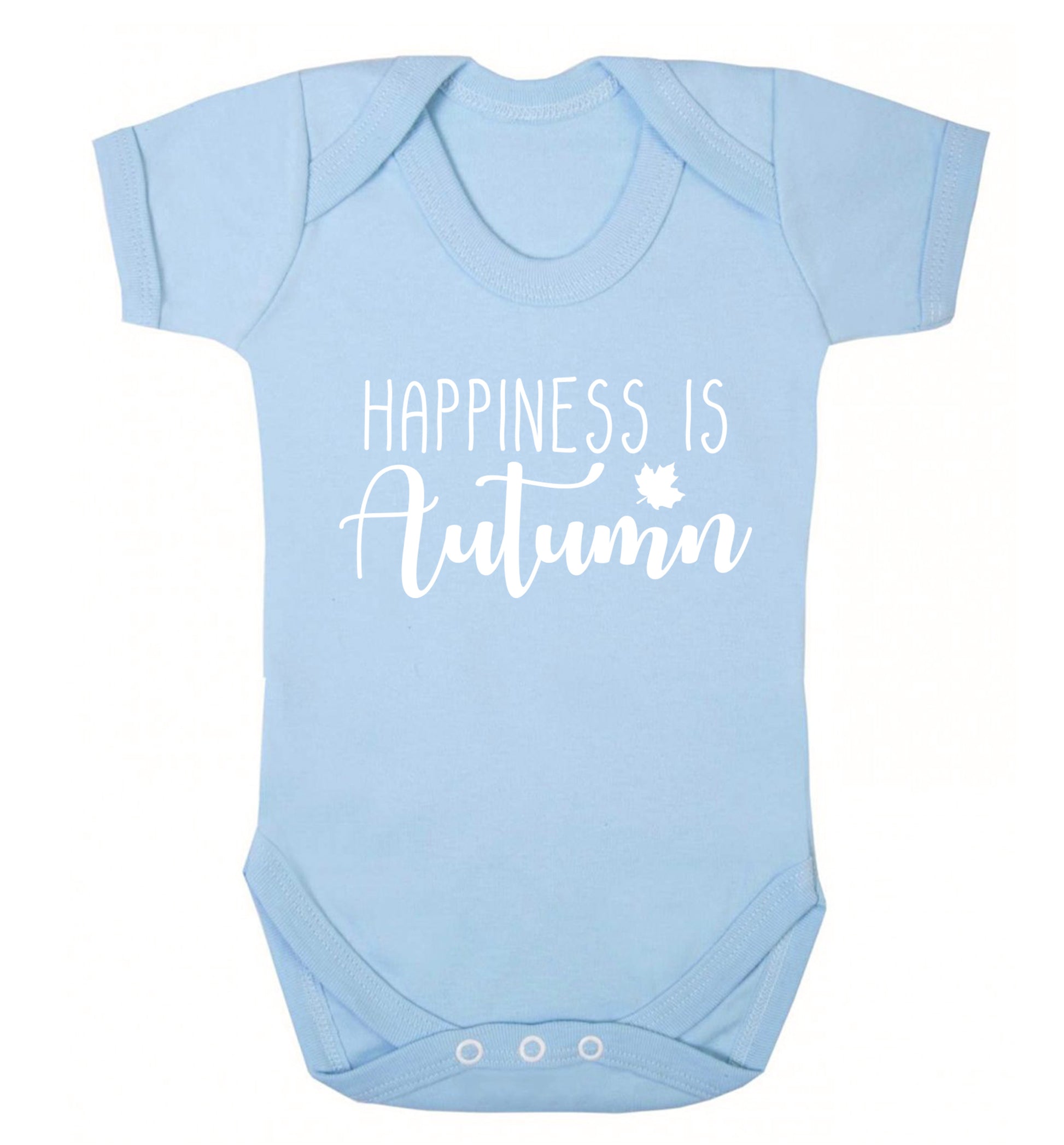 Happiness is autumn Baby Vest pale blue 18-24 months