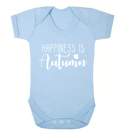 Happiness is autumn Baby Vest pale blue 18-24 months