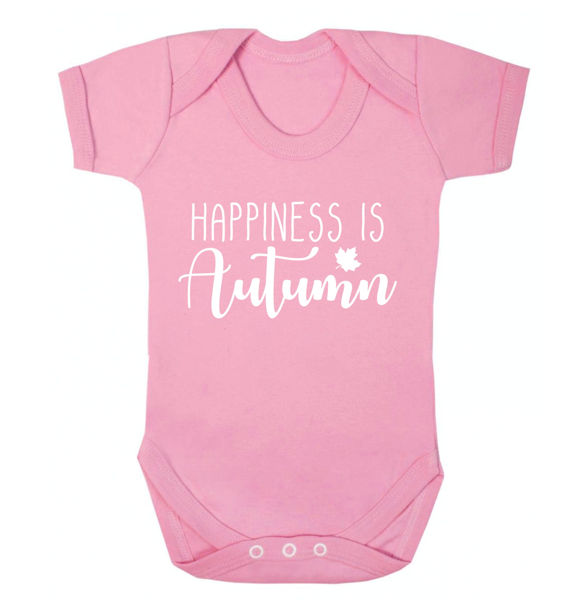 Happiness is autumn Baby Vest pale pink 18-24 months