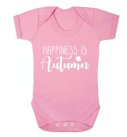 Happiness is autumn Baby Vest pale pink 18-24 months