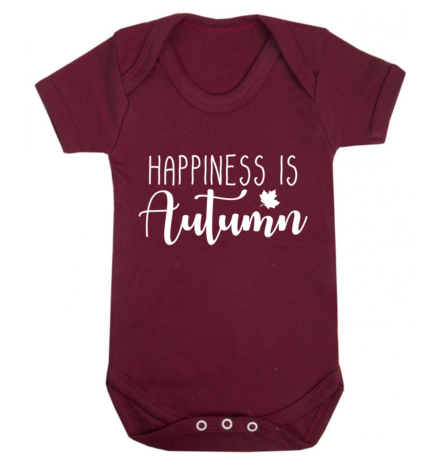 Happiness is autumn Baby Vest maroon 18-24 months