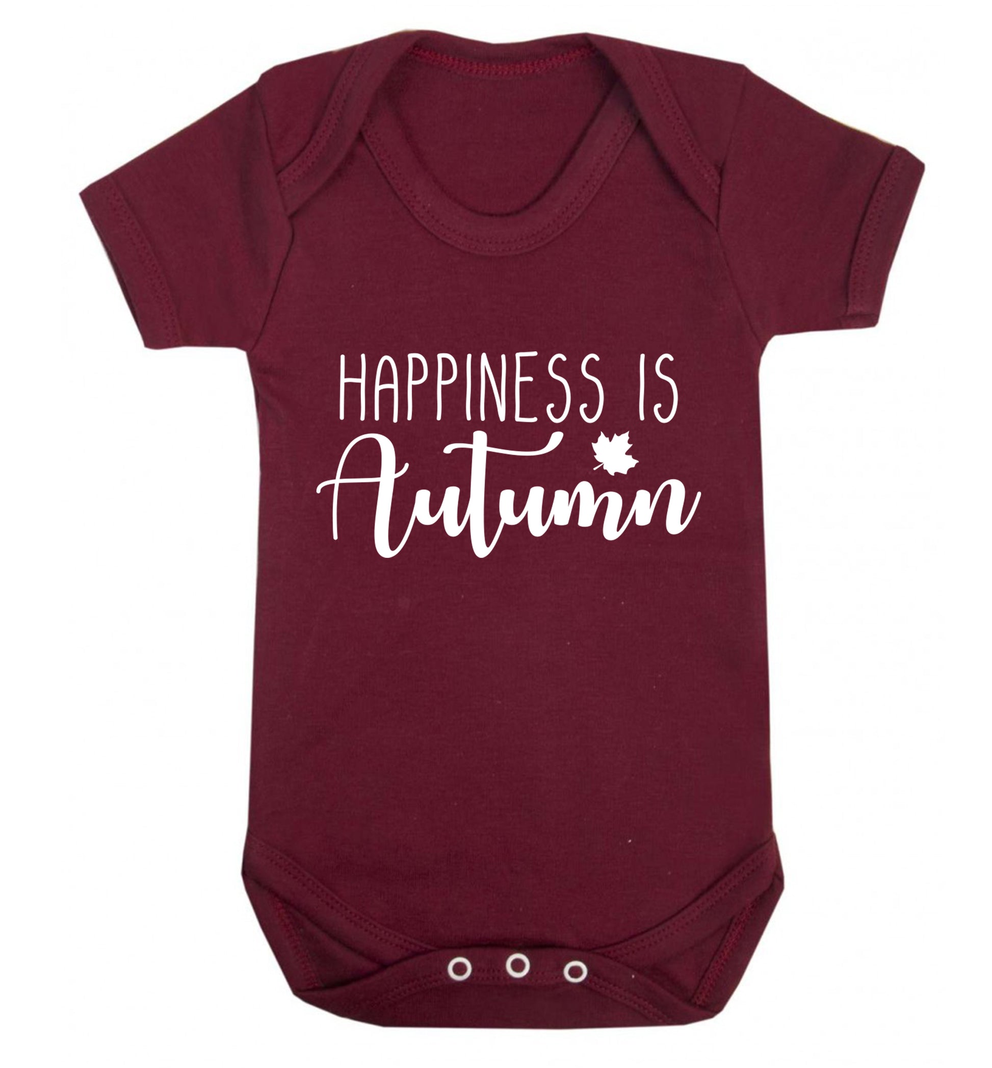 Happiness is autumn Baby Vest maroon 18-24 months