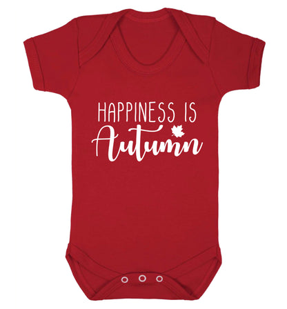Happiness is autumn Baby Vest red 18-24 months