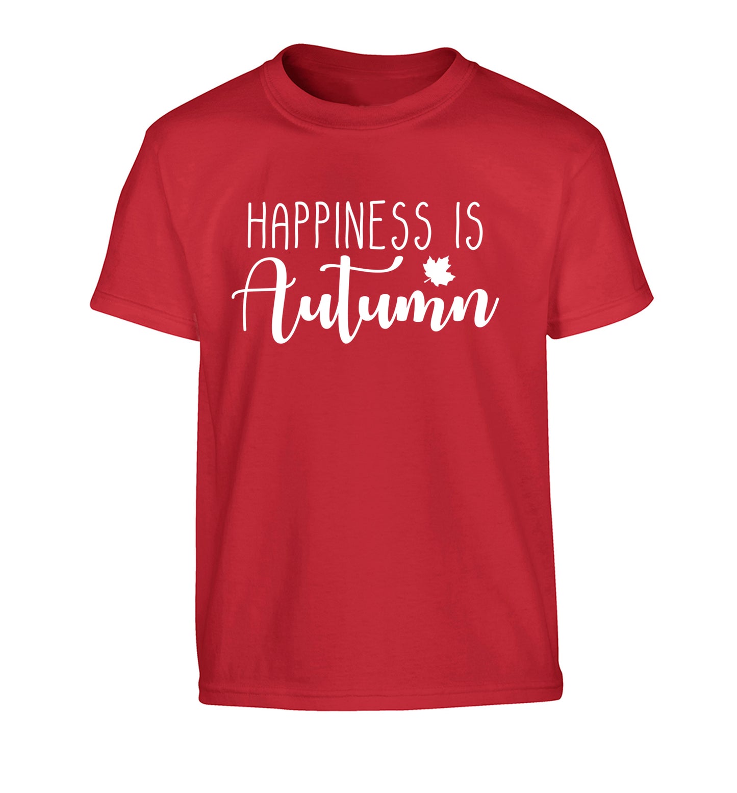 Happiness is autumn Children's red Tshirt 12-14 Years