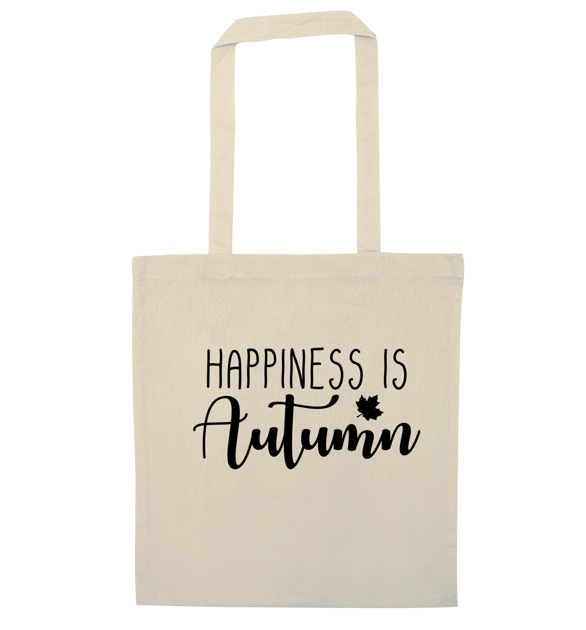 Happiness is autumn natural tote bag