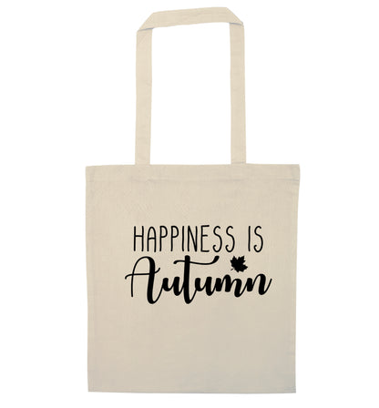 Happiness is autumn natural tote bag