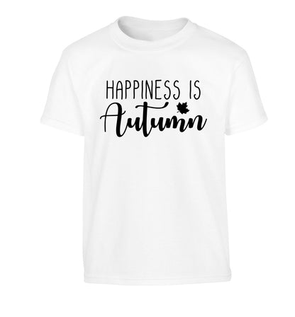 Happiness is autumn Children's white Tshirt 12-14 Years