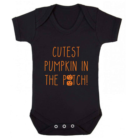 Calm Pumpkin Season baby vest black 18-24 months