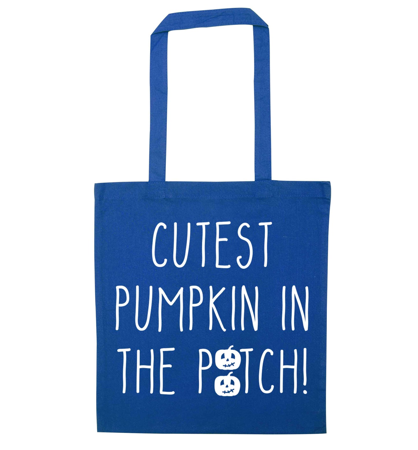 Calm Pumpkin Season blue tote bag