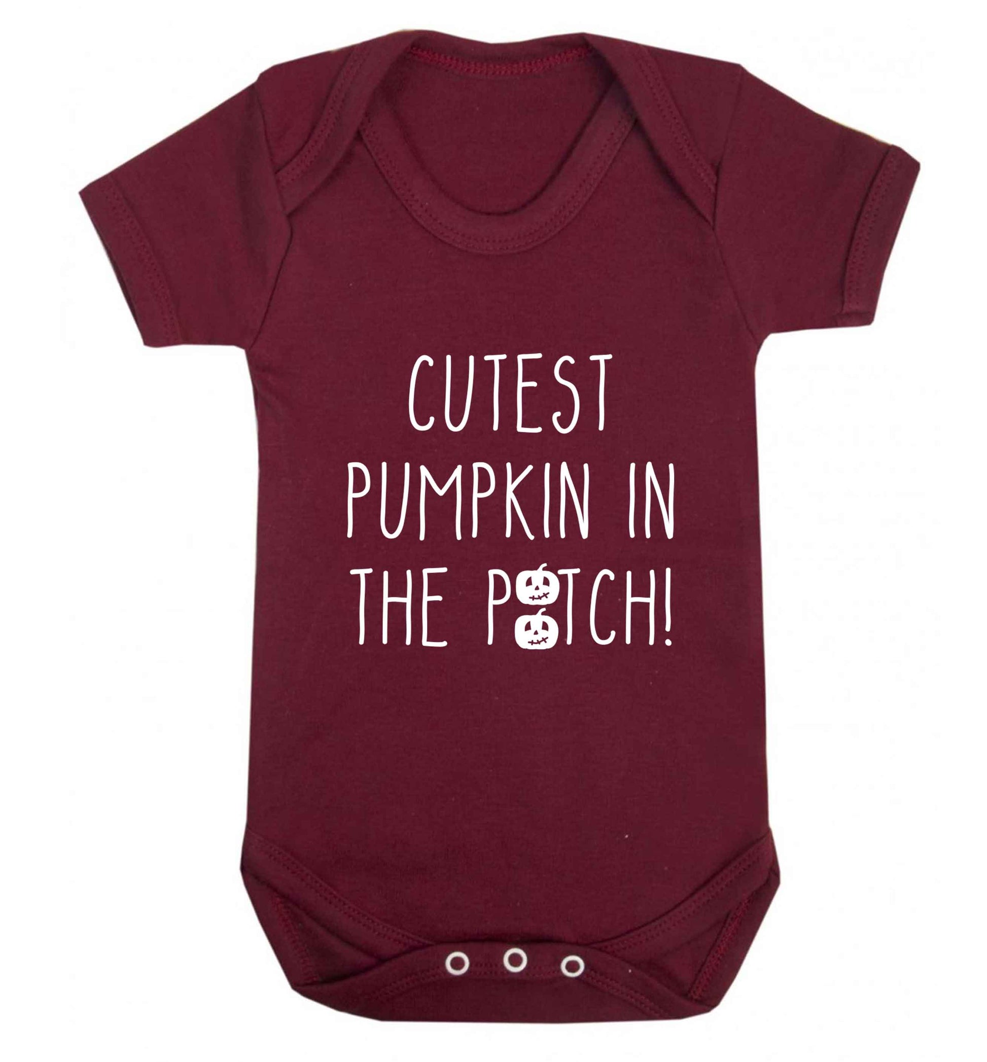 Calm Pumpkin Season baby vest maroon 18-24 months