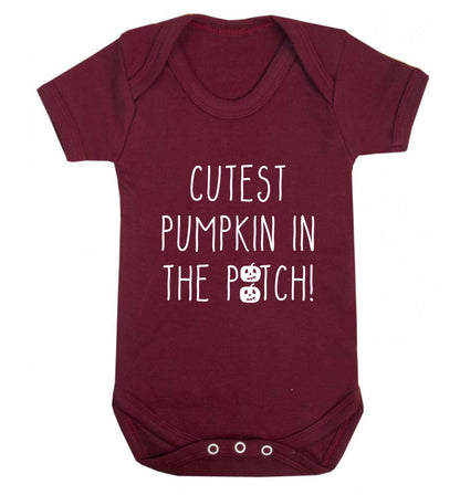 Calm Pumpkin Season baby vest maroon 18-24 months